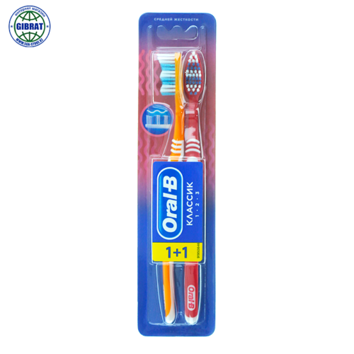 Зубная щетка ORAL-B классик, в упаковке-2шт.